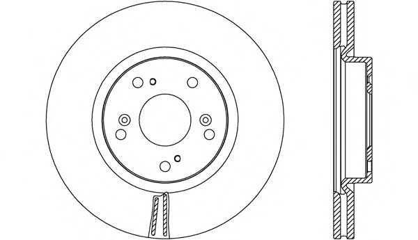 Тормозной диск OPEN PARTS BDA2686.20