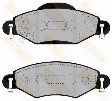 Комплект тормозных колодок, дисковый тормоз Brake ENGINEERING PA1555