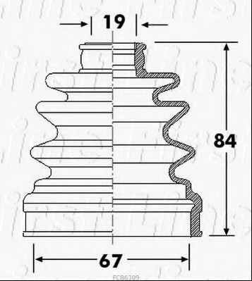 Пыльник, приводной вал FIRST LINE FCB6309