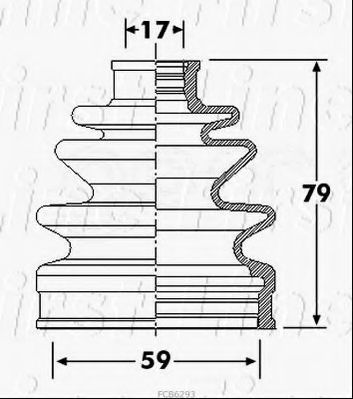 Пыльник, приводной вал FIRST LINE FCB6293