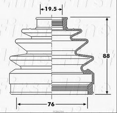 Пыльник, приводной вал FIRST LINE FCB6294