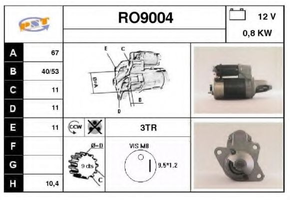 Стартер SNRA RO9004