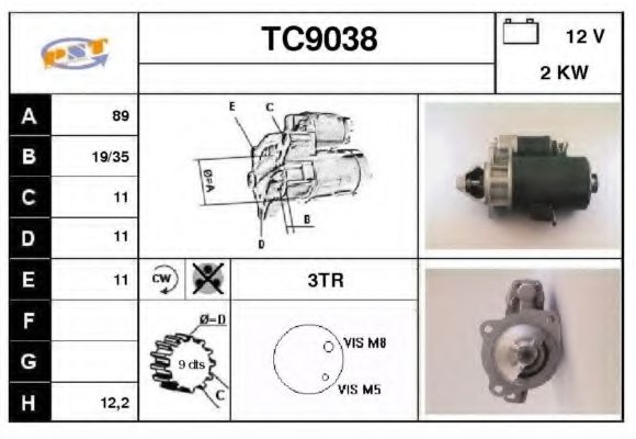 Стартер SNRA TC9038