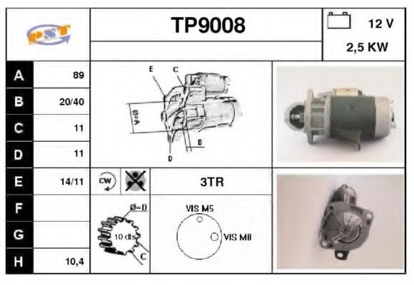 Стартер SNRA TP9008