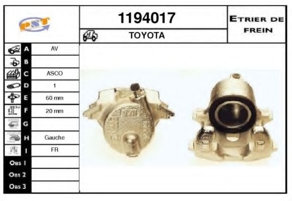 Тормозной суппорт BUDWEG CALIPER 341550