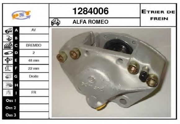 Тормозной суппорт SNRA 1284006