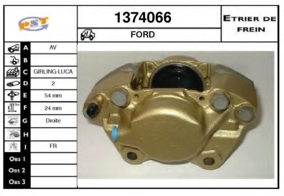Тормозной суппорт SNRA 1374066
