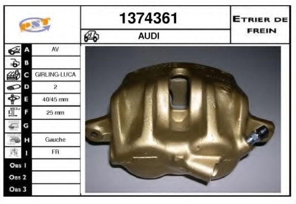 Тормозной суппорт SNRA 1374361