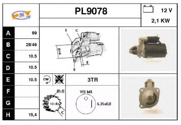 Стартер SNRA PL9078