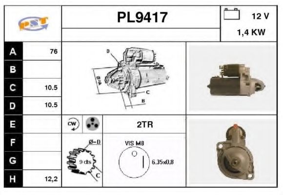 Стартер SNRA PL9417