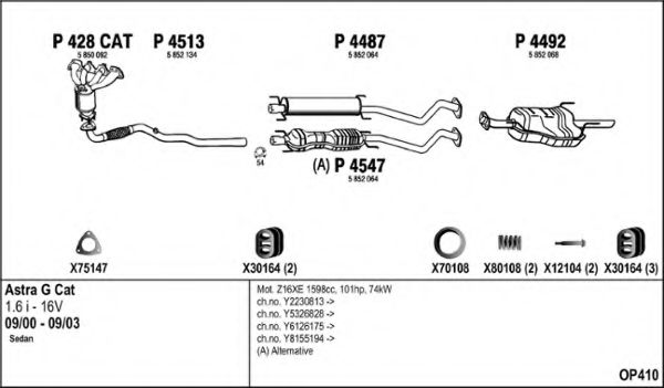 Система выпуска ОГ FENNO OP410