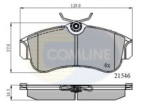 Комплект тормозных колодок, дисковый тормоз COMLINE CBP0566