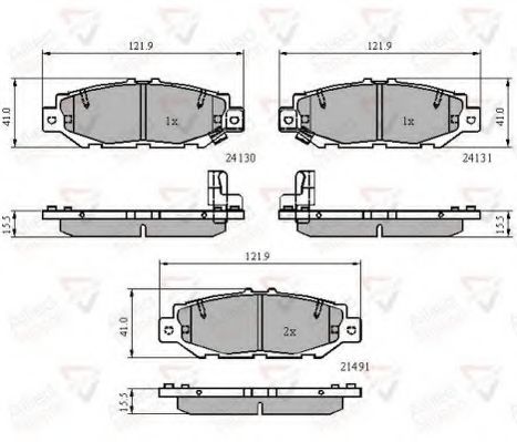 Комплект тормозных колодок, дисковый тормоз COMLINE ADB3835