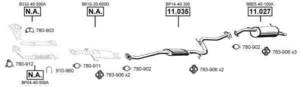 Система выпуска ОГ ASMET MA110855