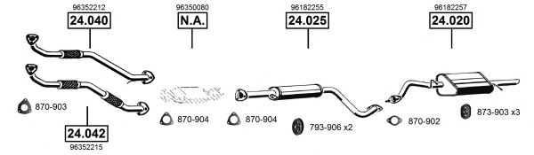 Система выпуска ОГ ASMET DE240470