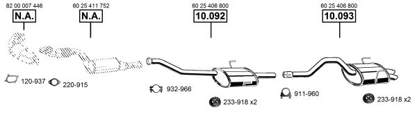 Система выпуска ОГ ASMET RE100980