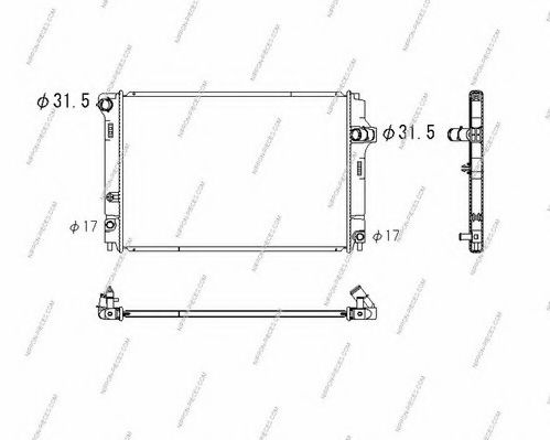 Радиатор, охлаждение двигателя NPS T156A182
