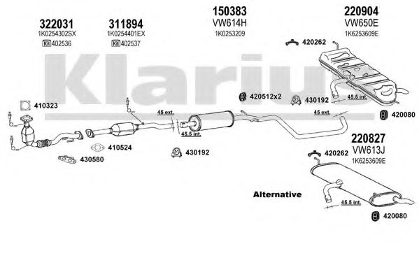 Система выпуска ОГ KLARIUS 931611E