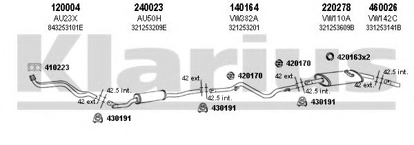 Система выпуска ОГ KLARIUS 930365E