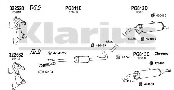 Система выпуска ОГ KLARIUS 631105U