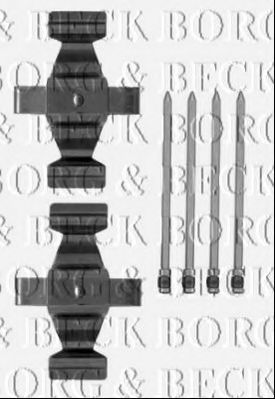 Комплектующие, колодки дискового тормоза BORG & BECK BBK1511