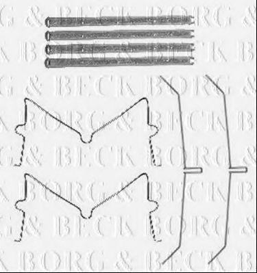 Комплектующие, колодки дискового тормоза BORG & BECK BBK1588