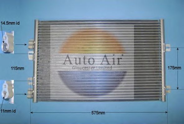 Конденсатор, кондиционер AUTO AIR GLOUCESTER 16-9122