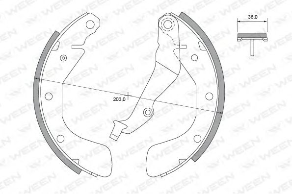 Комплект тормозных колодок WEEN 152-2051