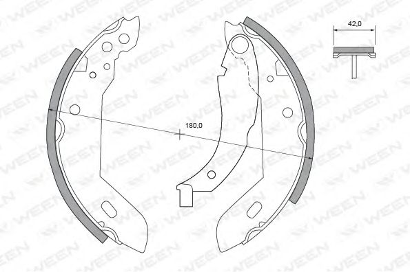 Комплект тормозных колодок WEEN 152-2269