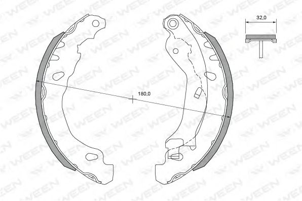 Комплект тормозных колодок WEEN 152-2482