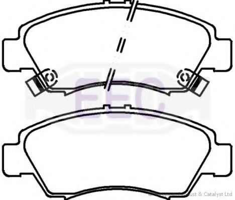 Комплект тормозных колодок, дисковый тормоз EEC BRP1140