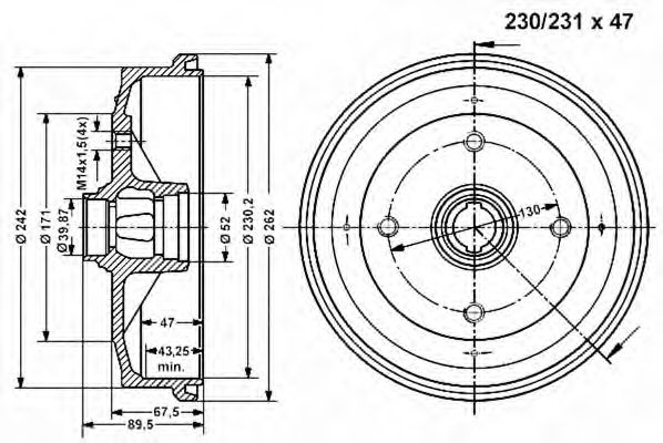 Тормозной барабан VEMA 800958