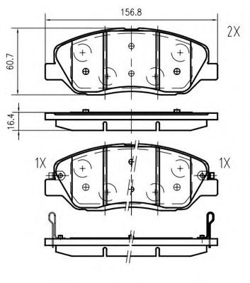 Комплект тормозных колодок, дисковый тормоз VEMA K635400