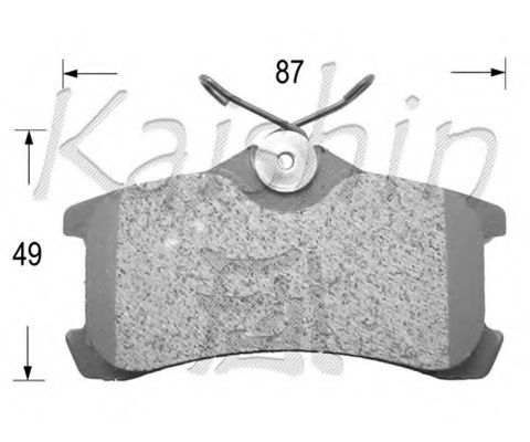 Комплект тормозных колодок, дисковый тормоз KAISHIN D2220
