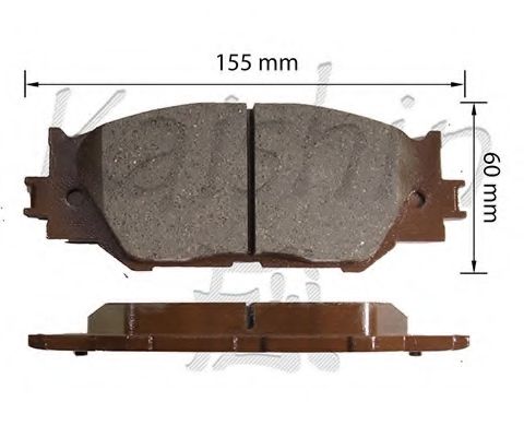 Комплект тормозных колодок, дисковый тормоз KAISHIN D2277