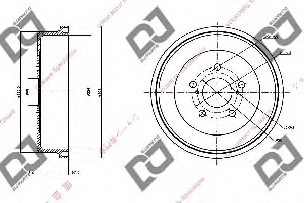 Тормозной барабан DJ PARTS BR1084