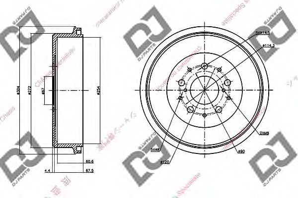 Тормозной барабан DJ PARTS BR1096