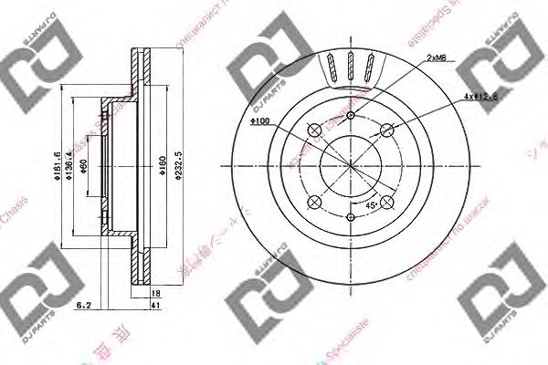 Тормозной диск DJ PARTS BD1573