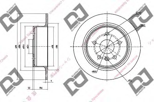 Тормозной диск DJ PARTS BD1432