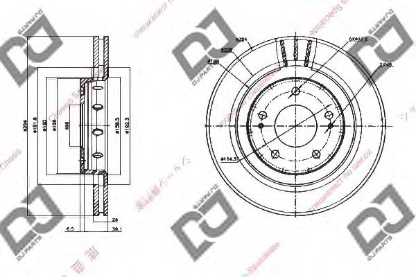 Тормозной диск DJ PARTS BD1387