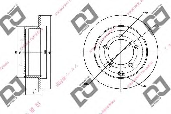 Тормозной диск DJ PARTS BD1388