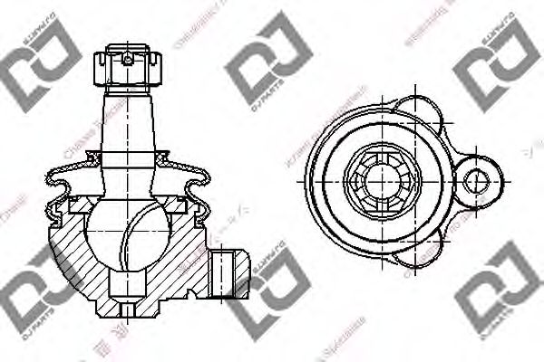 Несущий / направляющий шарнир DJ PARTS DB1125