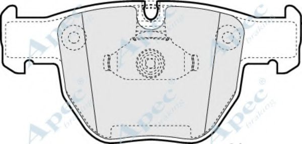 Комплект тормозных колодок, дисковый тормоз APEC braking PAD1325
