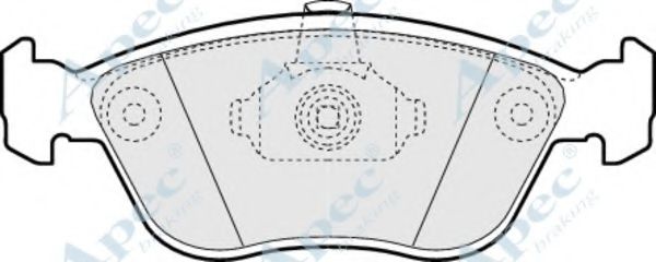 Комплект тормозных колодок, дисковый тормоз APEC braking PAD1375