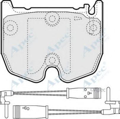 Комплект тормозных колодок, дисковый тормоз APEC braking PAD1397