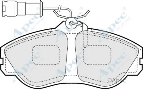 Комплект тормозных колодок, дисковый тормоз APEC braking PAD575