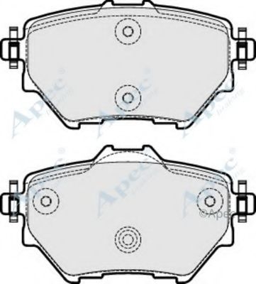 Комплект тормозных колодок, дисковый тормоз APEC braking PAD1974