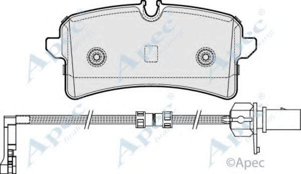 Комплект тормозных колодок, дисковый тормоз APEC braking PAD1963