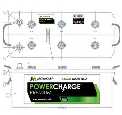 Стартерная аккумуляторная батарея MOTAQUIP 622