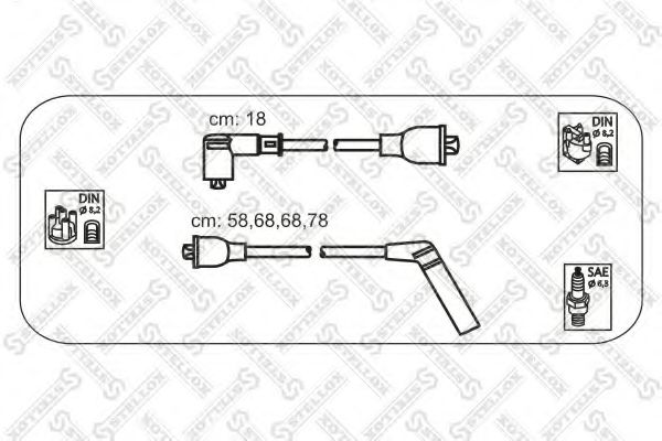 Комплект проводов зажигания STELLOX 10-38225-SX